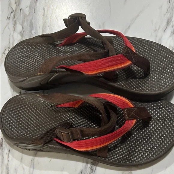 Chaco Women's Sandals in Brown and Red - Picture 5 of 9